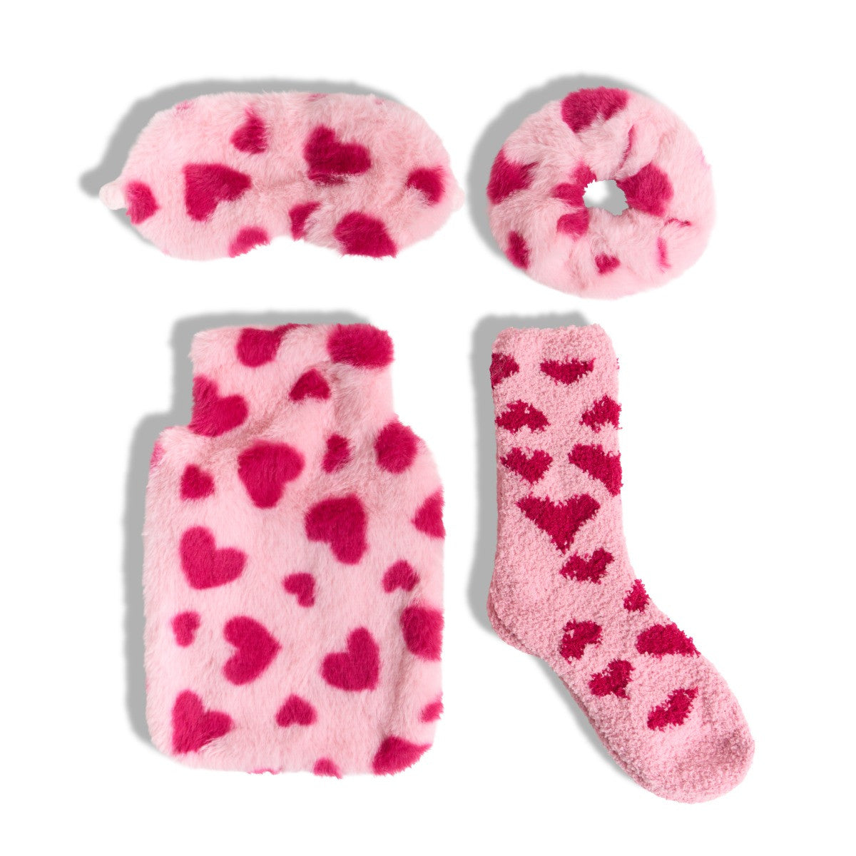 Heart Print Cosy Hot Water Bottle Gift Set 🇬🇧