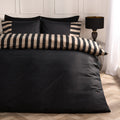 Stripe Edge Duvet Set - Black/Stone 🇬🇧