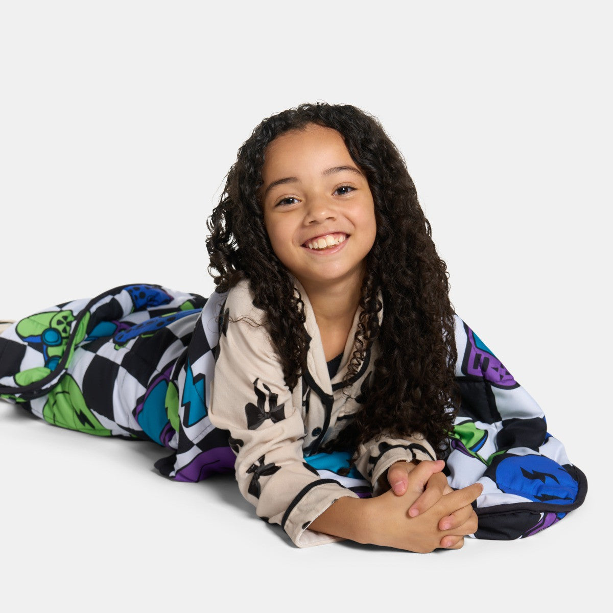 Kids Gaming Checkerboard Print Weighted Blanket, Multi - 3kg 🇬🇧