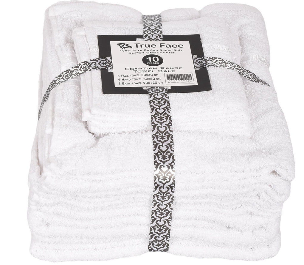 10 Piece Absorbent Cotton Towel Set 🇬🇧