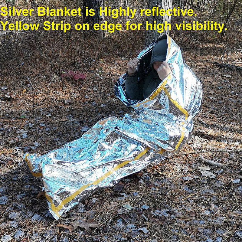 PE Orange Emergency Sleeping Bag for Cold and Heat Insulation for Outdoor Climbing Camping 🇬🇧