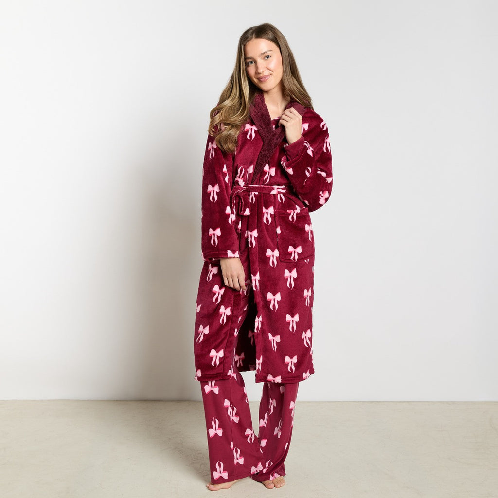 Bow Print Dressing Gown, Adults 🇬🇧