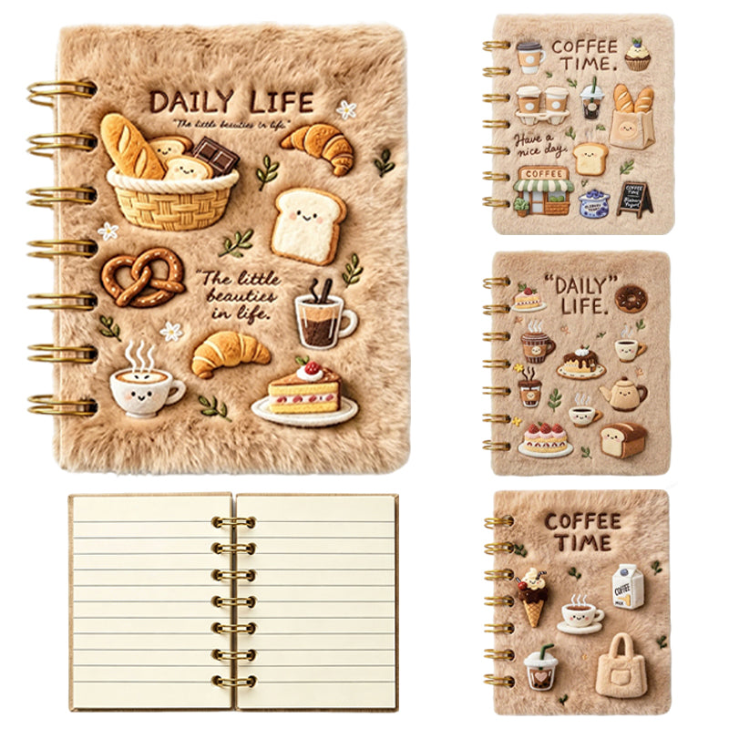 Coffee Style Compact Notebook Spiral Bound Lightweight Writing Notebook Composition Book for Students Kids Random Colours 🇬🇧