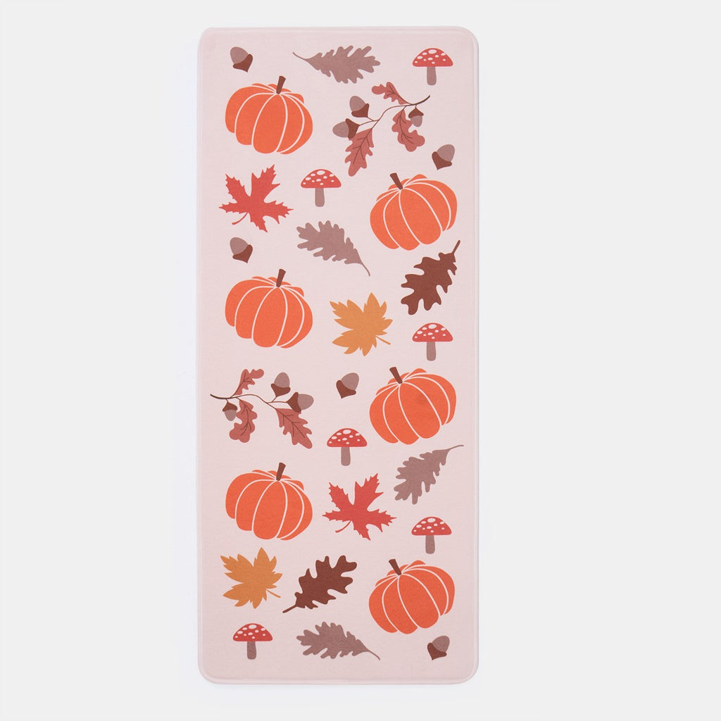 Washable Cosy Autumn Printed Runner - Natural 🇬🇧