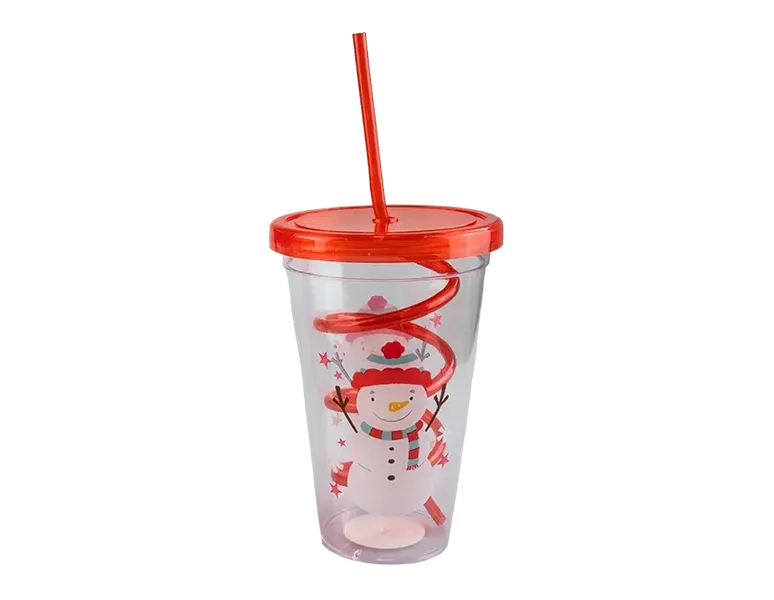Christmas Cup with twist straw 🇬🇧