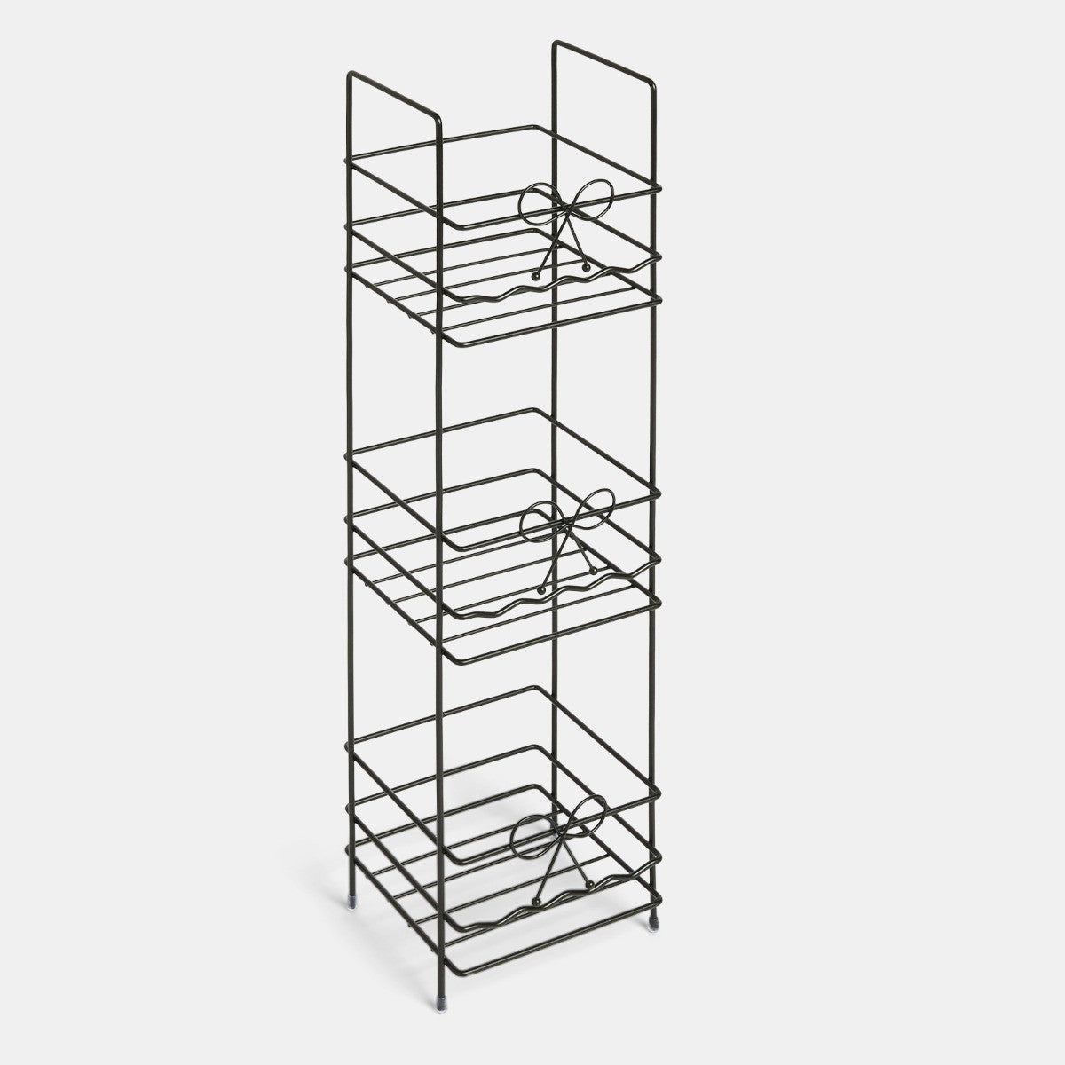 3-Tier Bow Bathroom Caddy - Black 🇬🇧