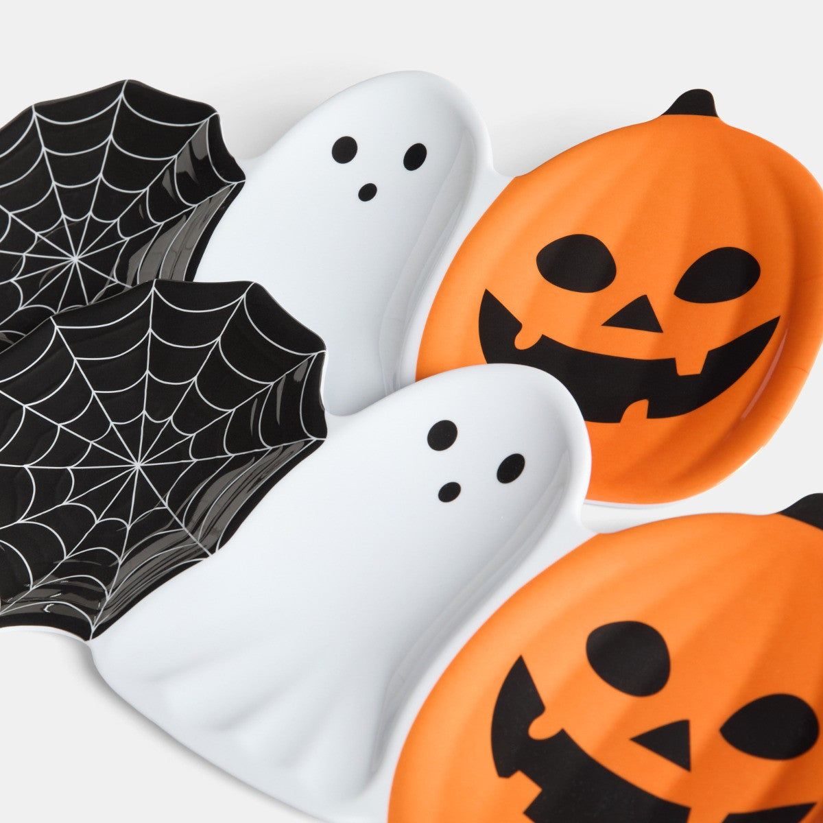 2 Pack Halloween Trio Serving Platters - Black/White 🇬🇧