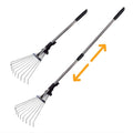 Telescopic Garden Rake Expandable Rake with Non Stick Handle 23cm x 70cm 🇬🇧