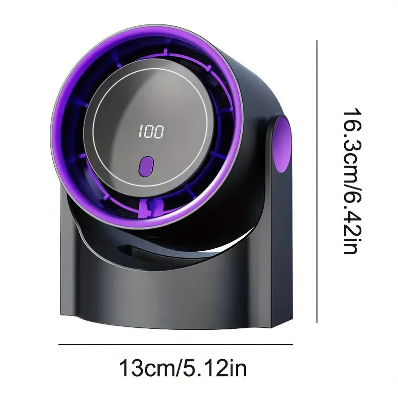 100 speed adjustable high speed turbine fan digital display rechargeable USB Fan - wall mountable 🇨🇳