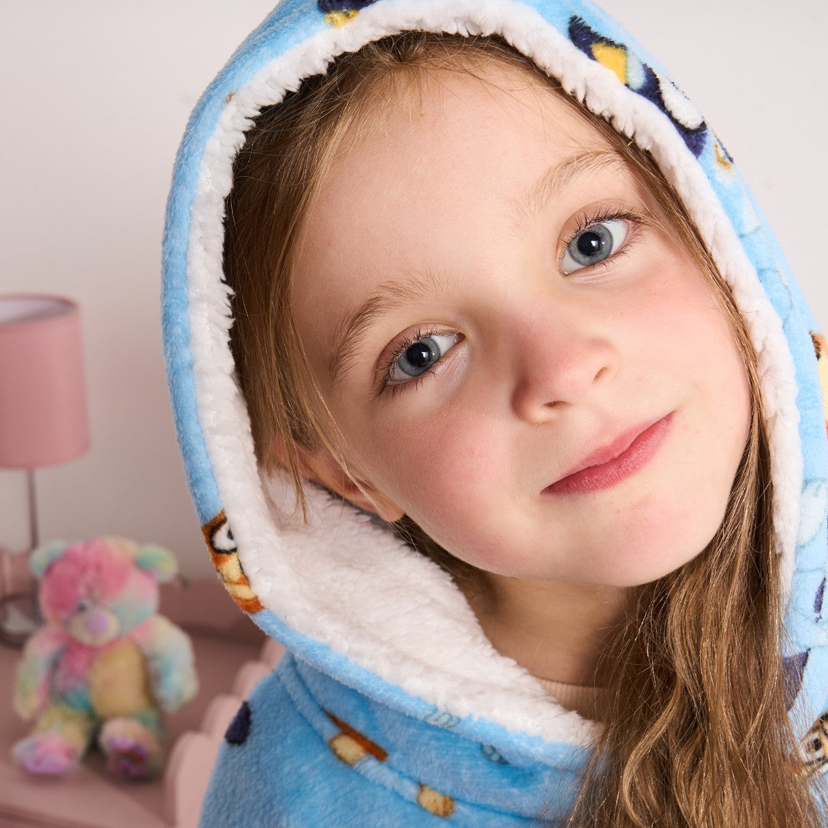Kids Bluey Novelty Sherpa Hoodie Blanket - Blue 🇬🇧