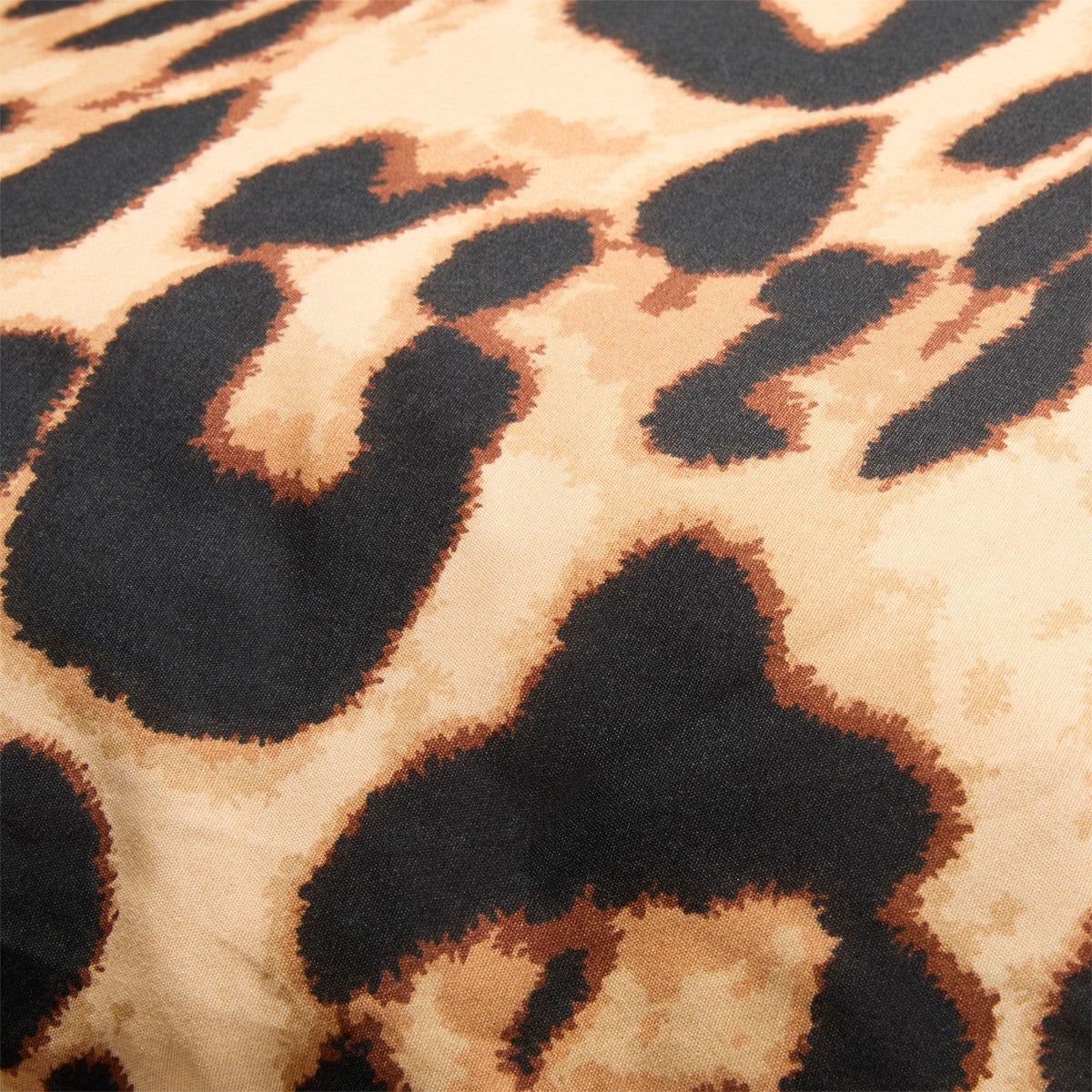 Leopard Print Frill Edge Bolster Pillow - Natural 🇬🇧