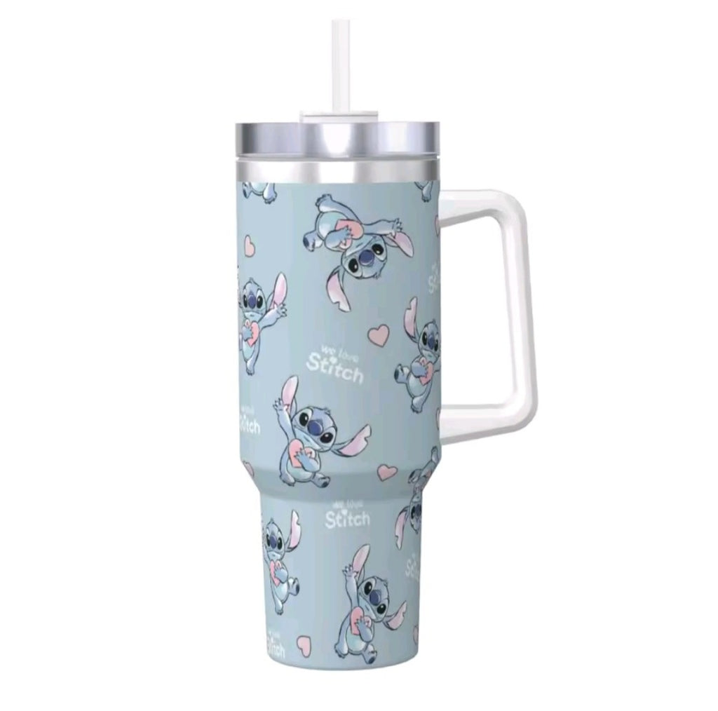 Cartoon inspired 40oz tumbler with straw - stainless steel insulated 🇨🇳