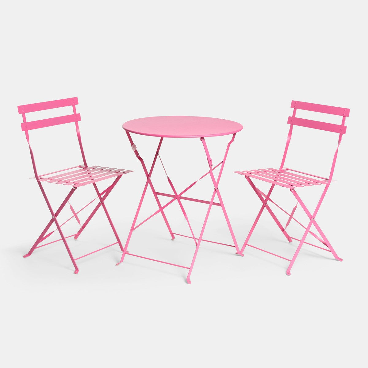 Metal Bistro Set, 3 Piece - Hot Pink 🇬🇧