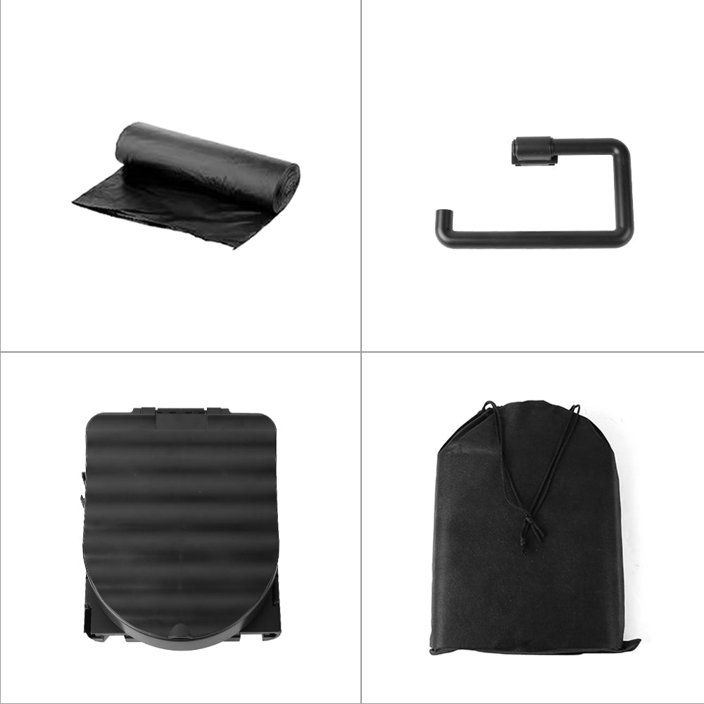 Folding Toilet Car Outdoor Travel Potty Portable for Camping Hiking Beach with 12 Garbage Bags 🇬🇧