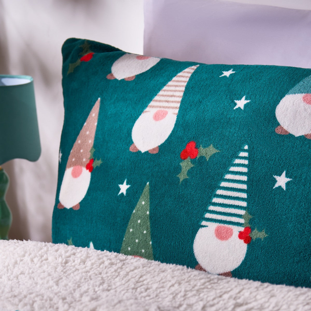 Gonk Fleece Duvet Cover Set - Green