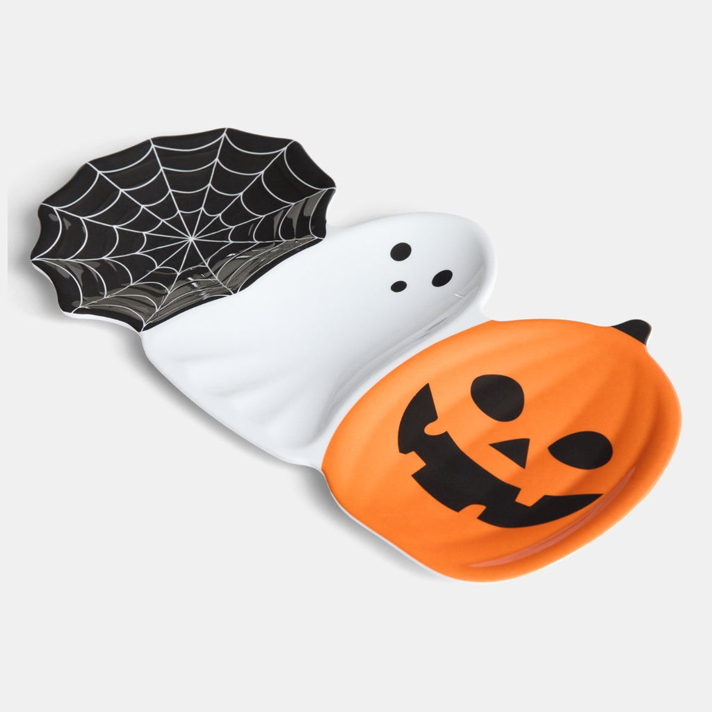 2 Pack Halloween Trio Serving Platters - Black/White 🇬🇧