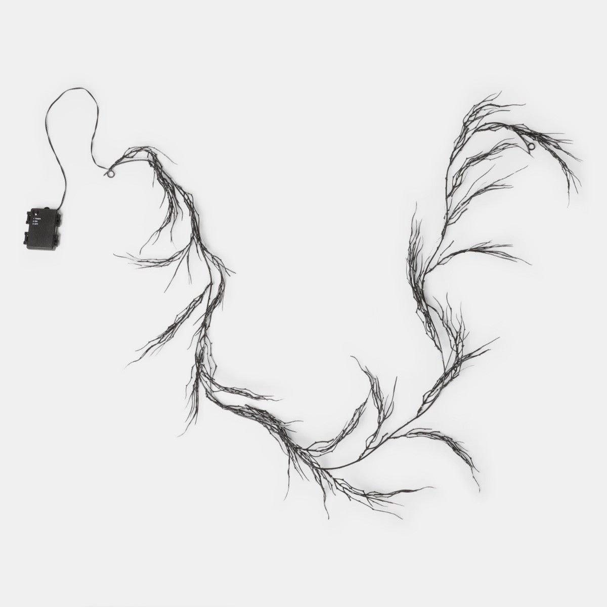 Light Up Branch Garland, Black - 1.8m 🇬🇧