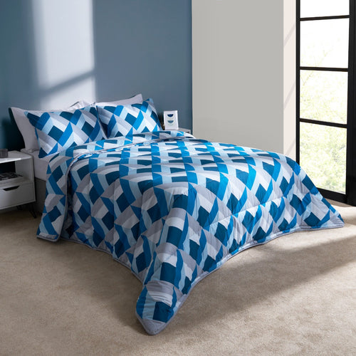 Abstract Coverless 10.5 Tog Duvet & Pillowcases - Navy 🇬🇧