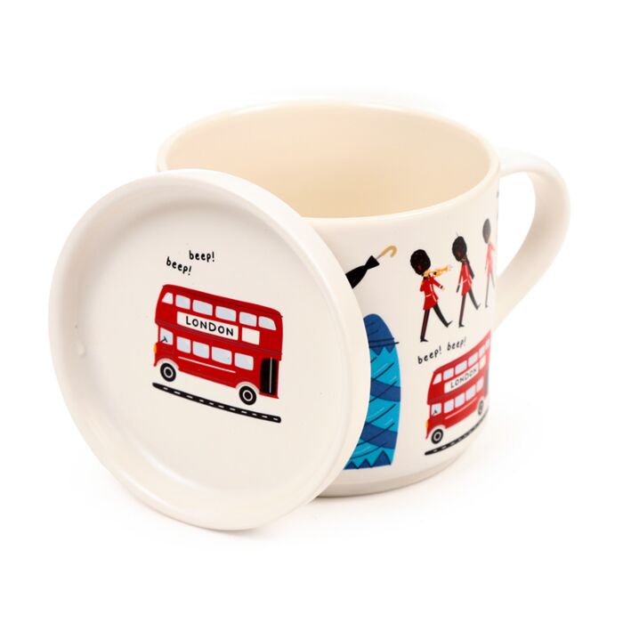 Porcelain Mug & Coaster Lid Set - London Souvenir 🇬🇧