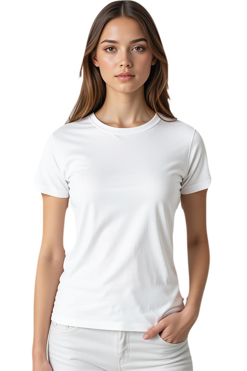 7 Pack Women's Plain Poly-cotton T-Shirts 🇬🇧