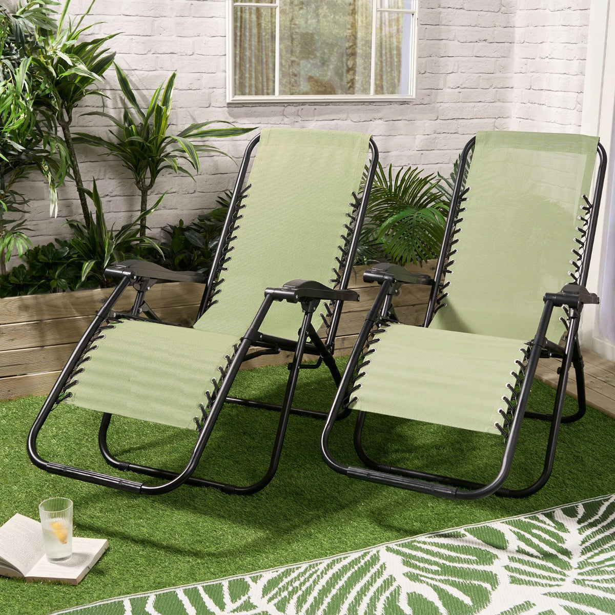 2 Pack Zero Gravity Sun Lounging Garden Chairs 🇬🇧