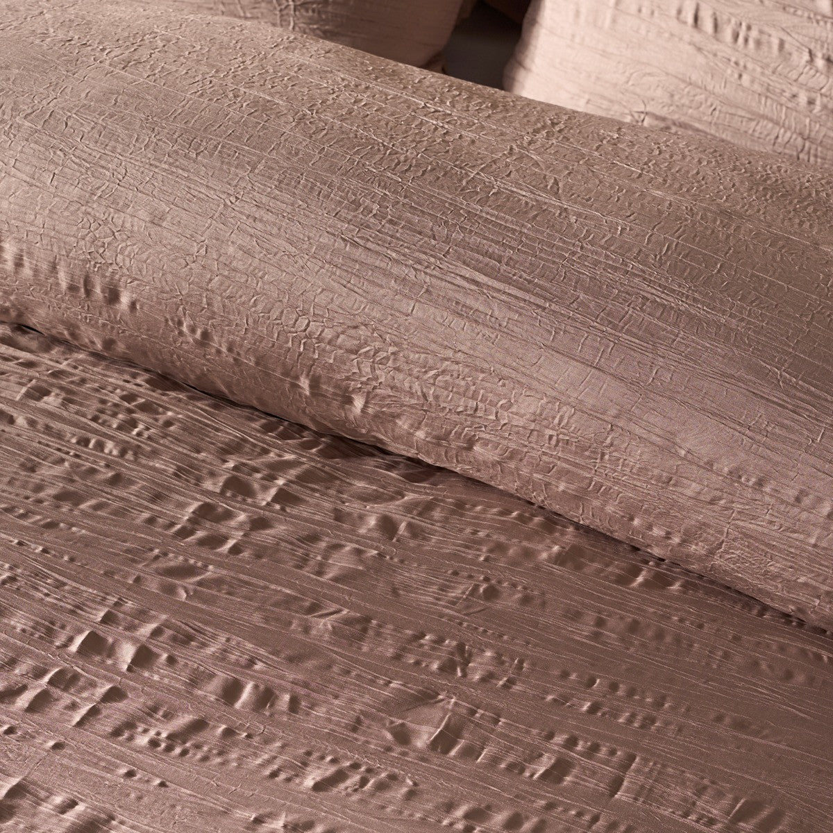 Crinkle Duvet Set - Mink 🇬🇧