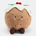 Character Christmas Pudding Shaped Cushion - Brown 🇬🇧