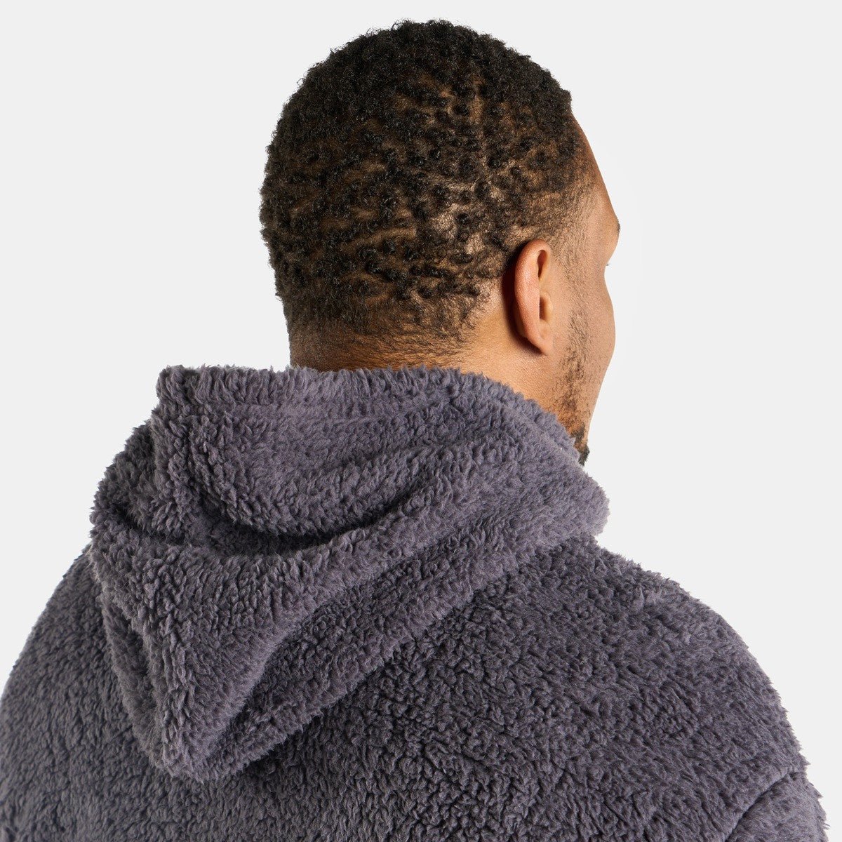 Men's Teddy Hoodie Check Pyjama Set - Burgundy 🇬🇧