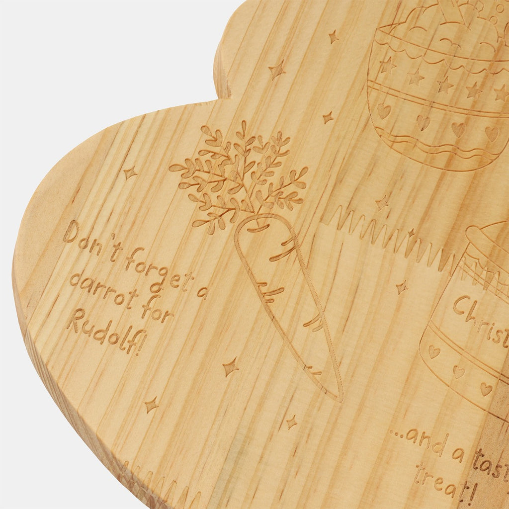Snow Man Christmas Eve Serving Board - Natural 🇬🇧
