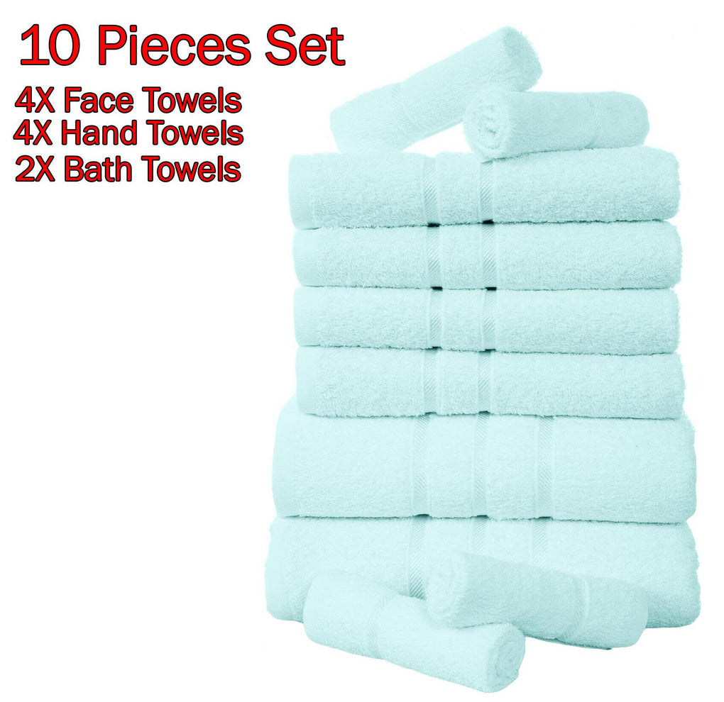 10 Piece Absorbent Cotton Towel Set 🇬🇧