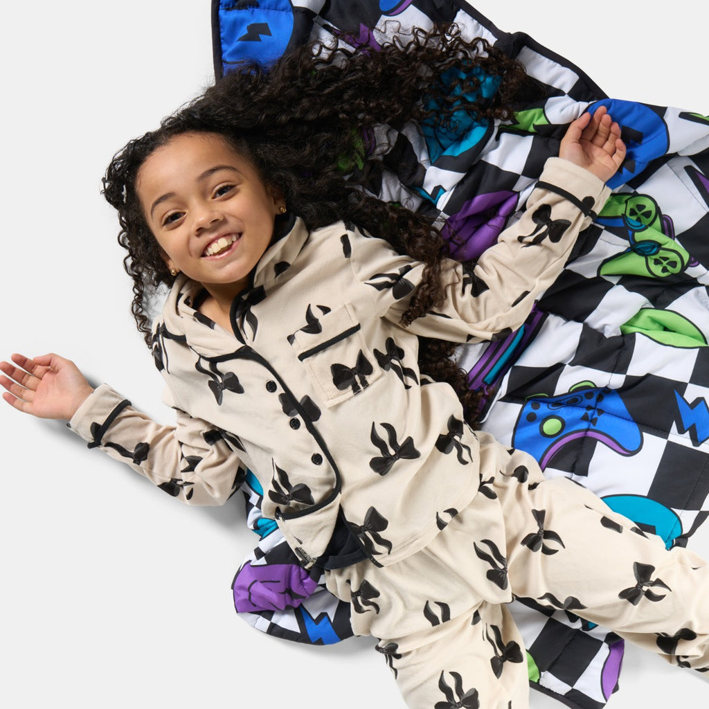 Kids Gaming Checkerboard Print Weighted Blanket, Multi - 3kg 🇬🇧