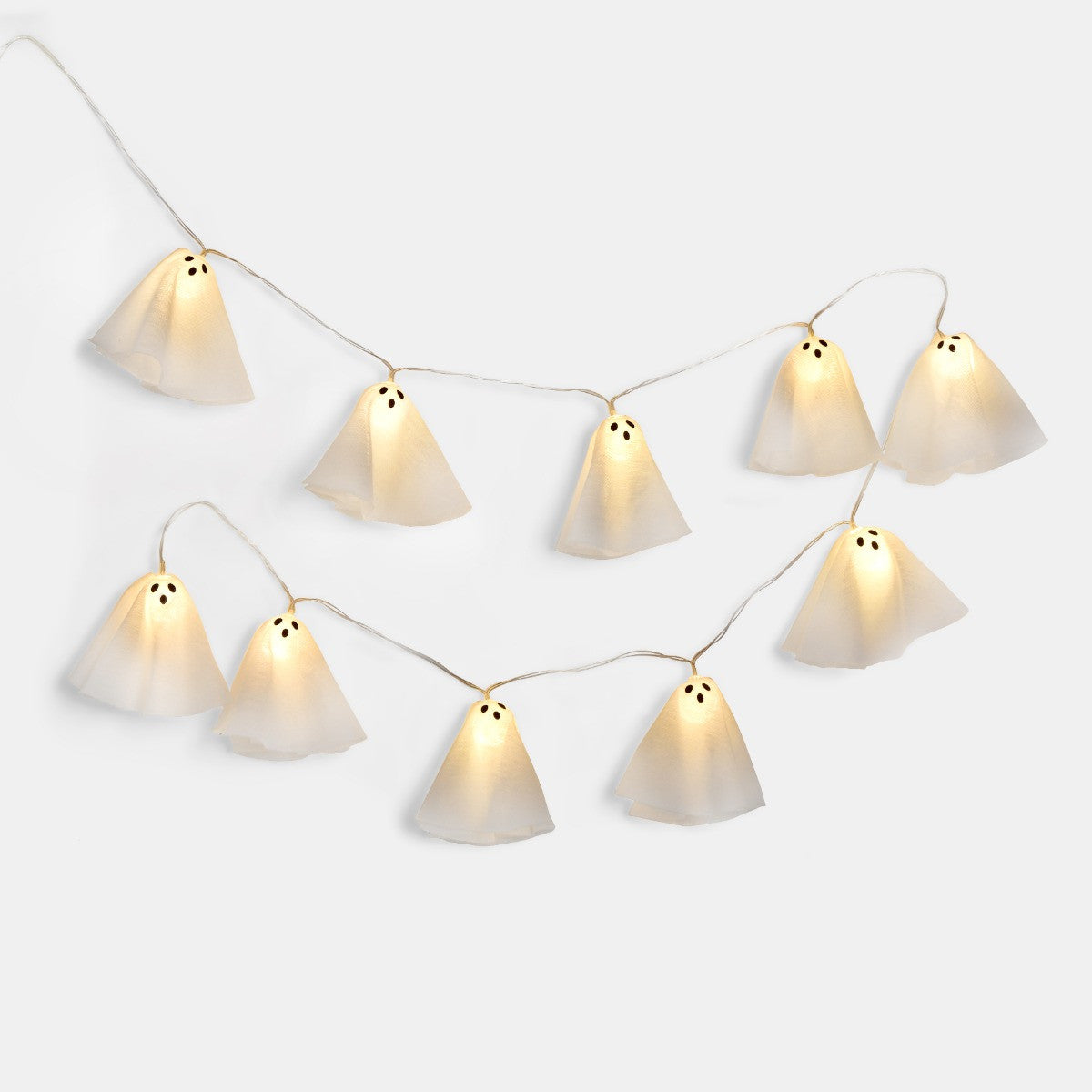 10 Pack Ghost String Lights - White 🇬🇧