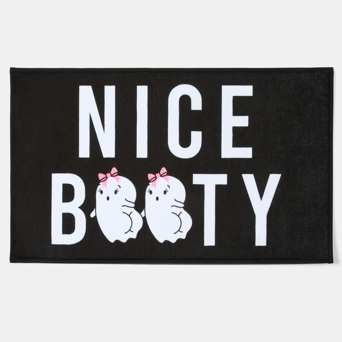 Nice Booty Slogan Halloween Bath Mat - Monochrome 🇬🇧