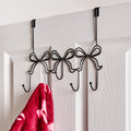 Bow Metal Over Door Hook - Black 🇬🇧