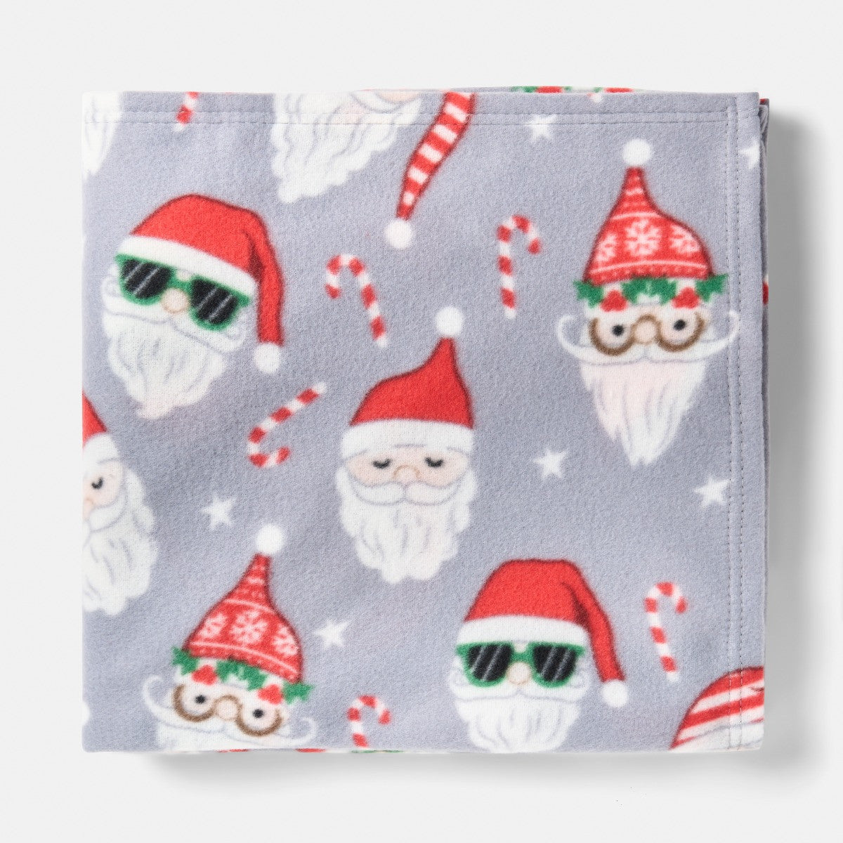 Fun Santa Fleece Throw - Grey 🇬🇧
