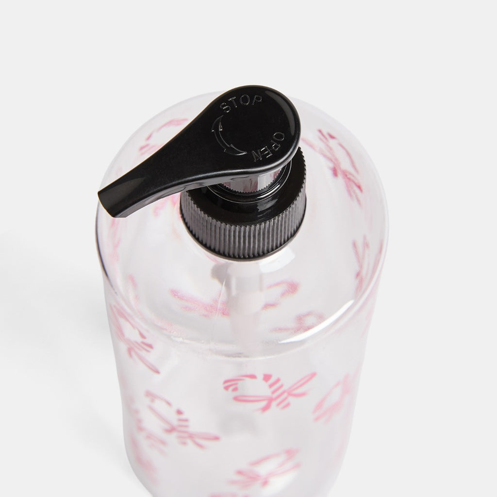 Candy Cane Print Dispenser Bottles, Clear/Pink - 3 Pack 🇬🇧