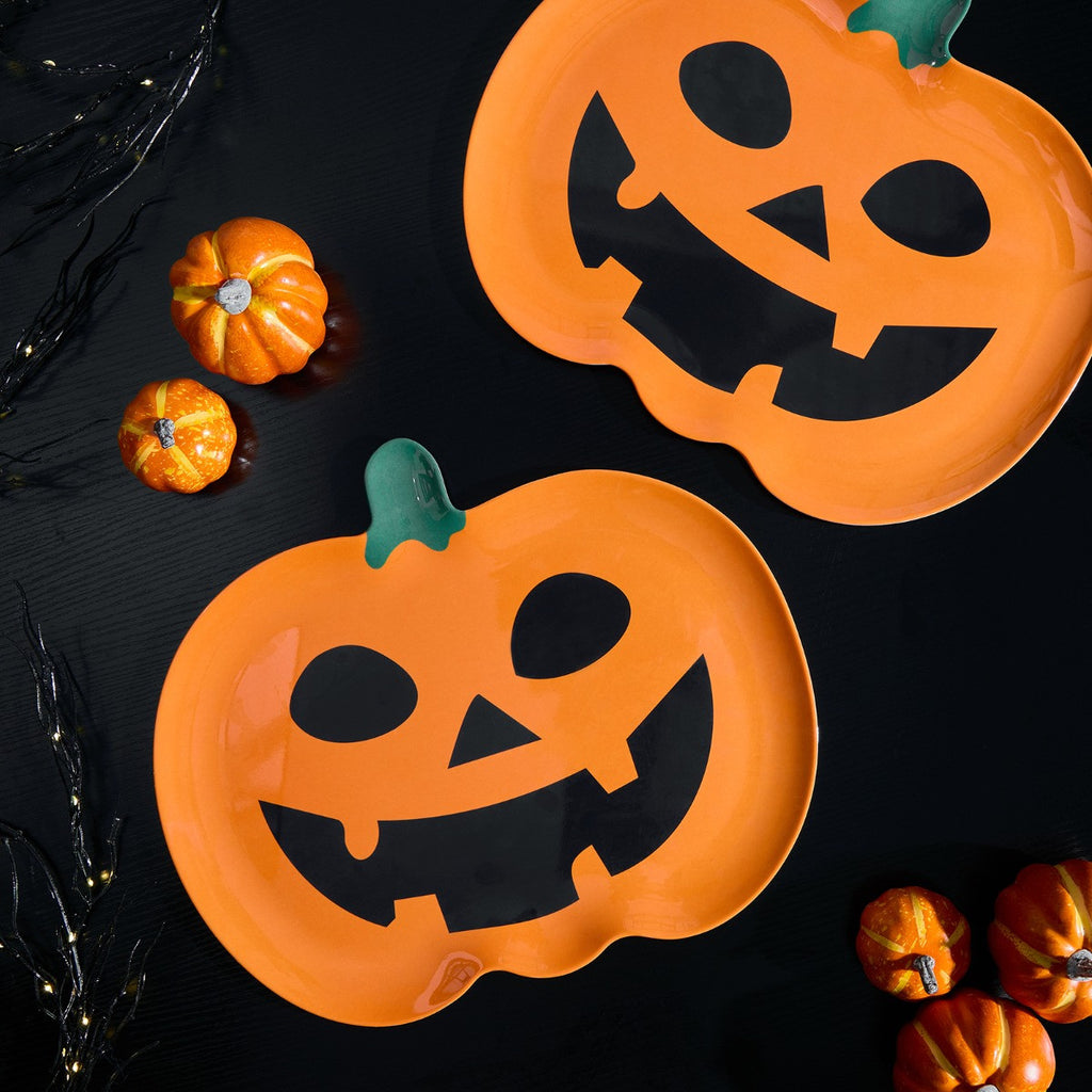 2 Pack Halloween Trio Serving Platters - Black/White 🇬🇧