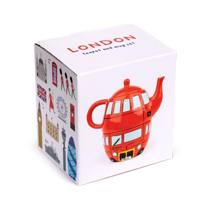 Routemaster Bus Ceramic Teapot & Cup Set for 1 🇬🇧