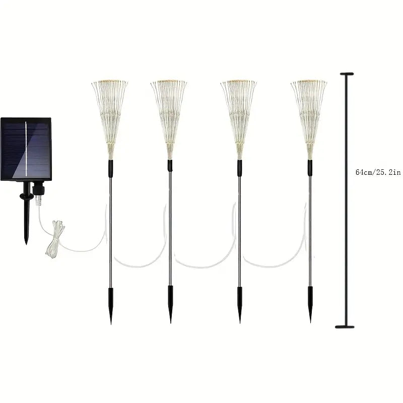 4 pack LED solar fireworks lights for outdoors/garden 🇨🇳