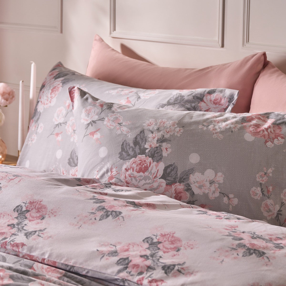 English Rose Duvet Set - Grey 🇬🇧