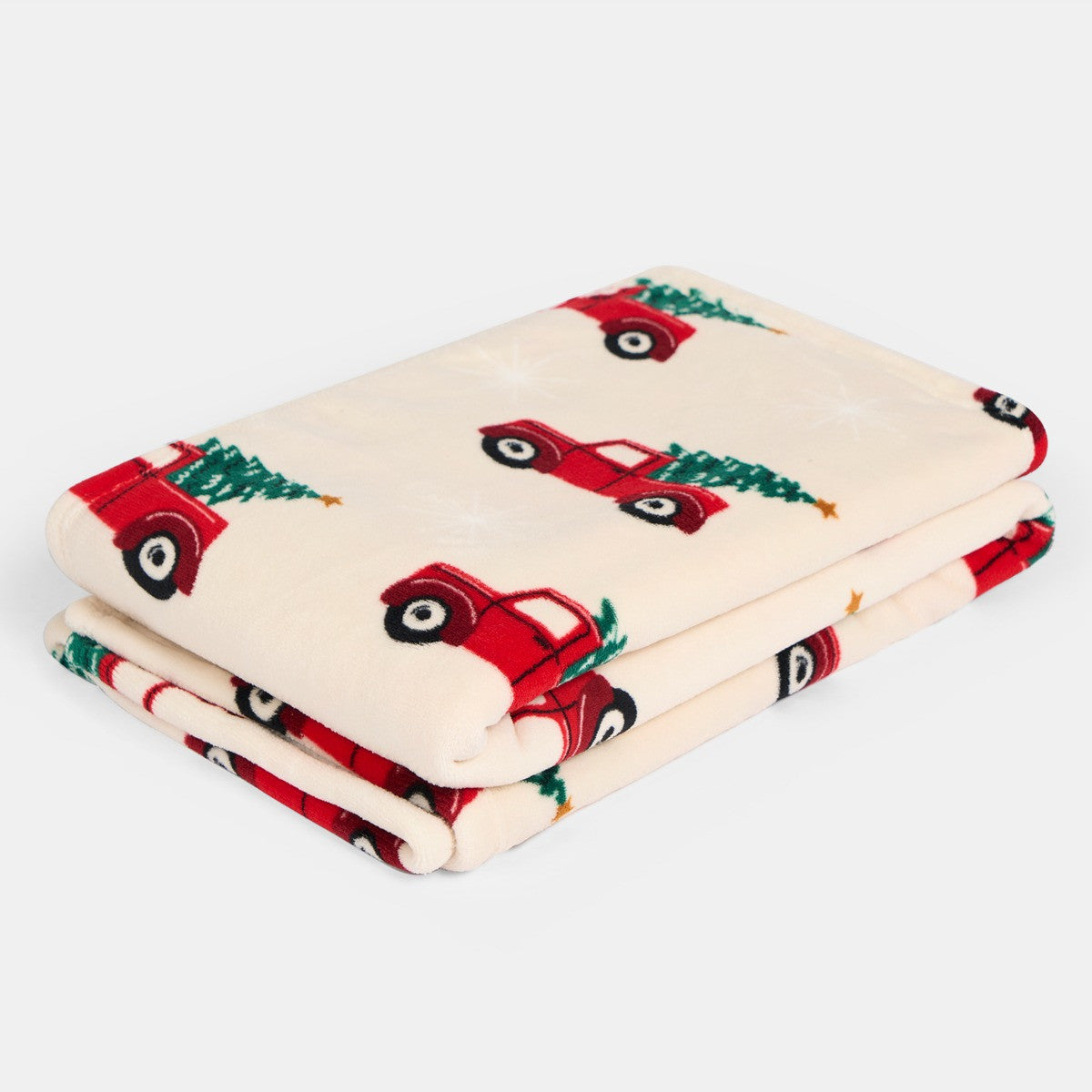 Home for Christmas Printed Throw - Natural 🇬🇧