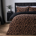 Leopard Fleece Duvet Cover Set - Natural 🇬🇧