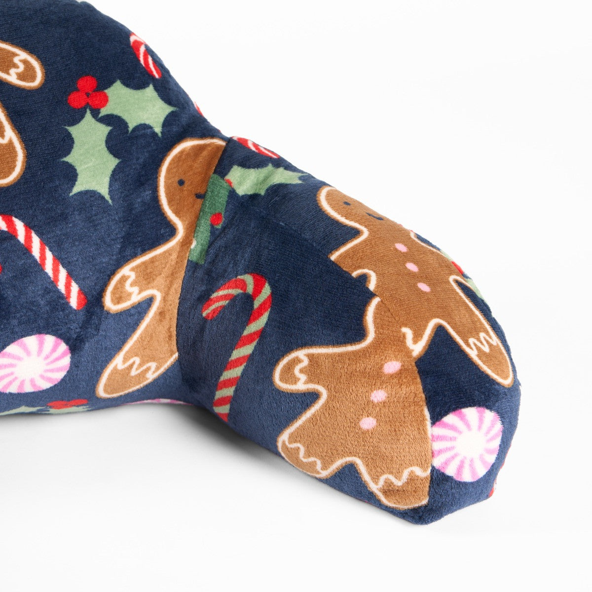 Kids Gingerbread Man Fleece Cuddle Cushion - Pink 🇬🇧