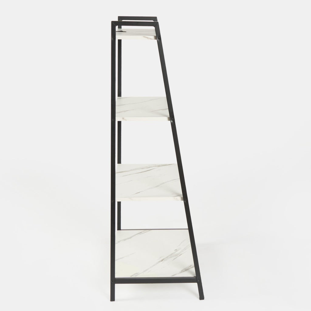 Manhattan Marble Effect 4-Tier Shelving Unit - Black/White 🇬🇧