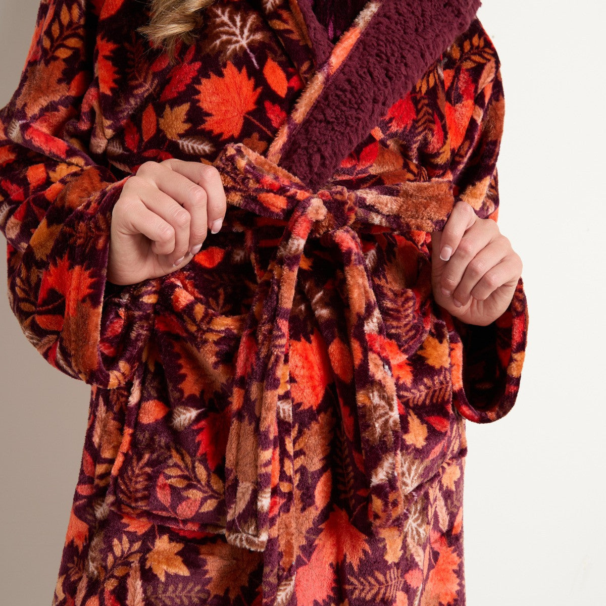 Autumn Leaves Dressing Gown - Multi 🇬🇧