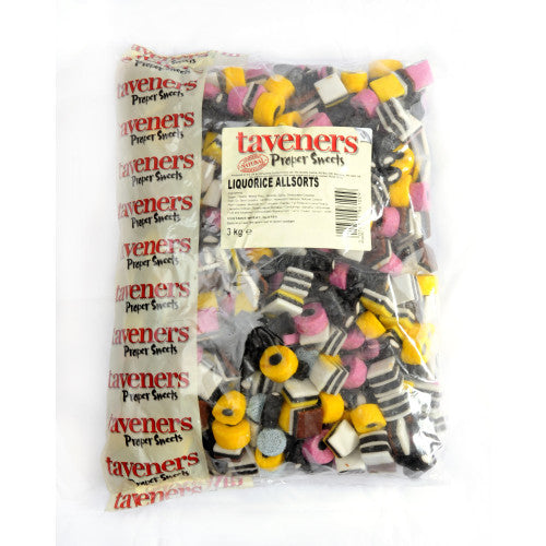 Taveners Liquorice Allsorts 3Kg 🇬🇧