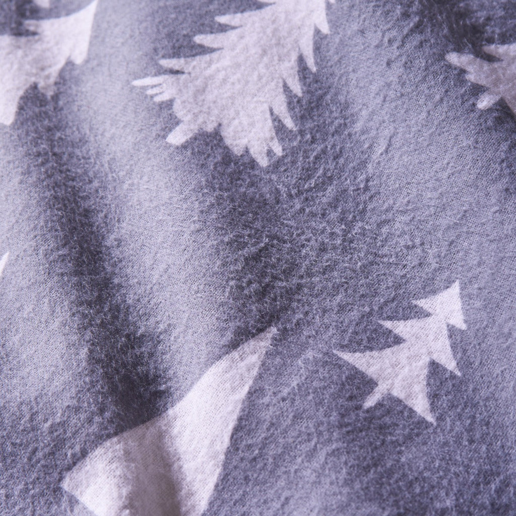 Simple Tree Brushed Cotton Duvet Cover Set - Grey 🇬🇧