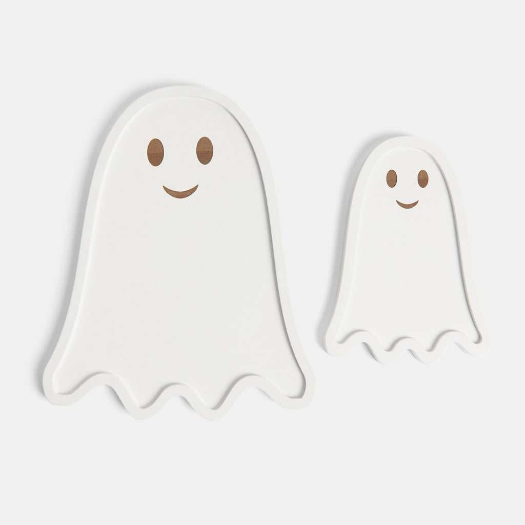 2 Pack Halloween Ghost Wooden Serving Boards - White 🇬🇧