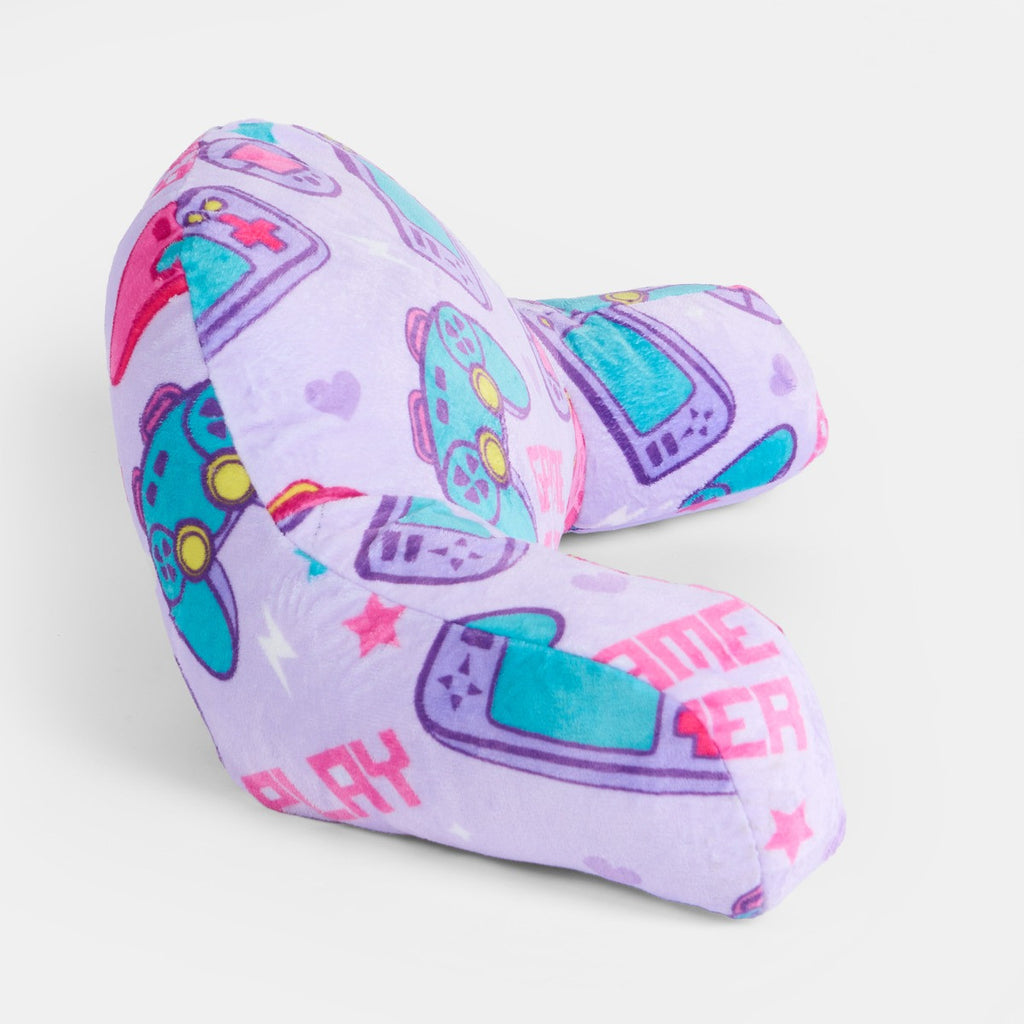 Kids Gaming Fleece Cuddle Cushion - Lilac 🇬🇧