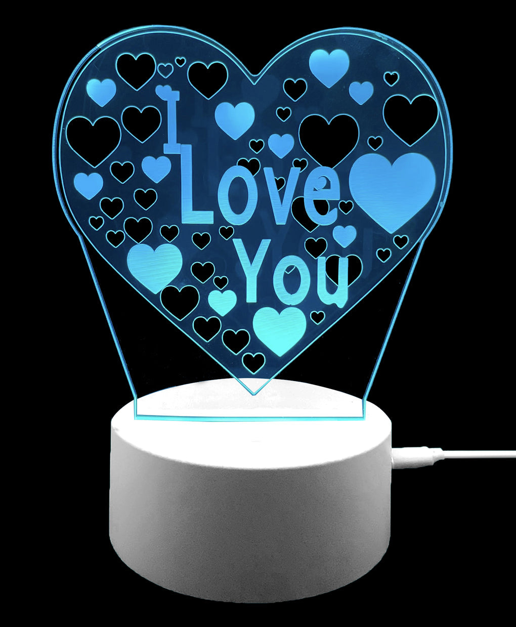 3D Illusion Night Lamp I Love You 🇬🇧